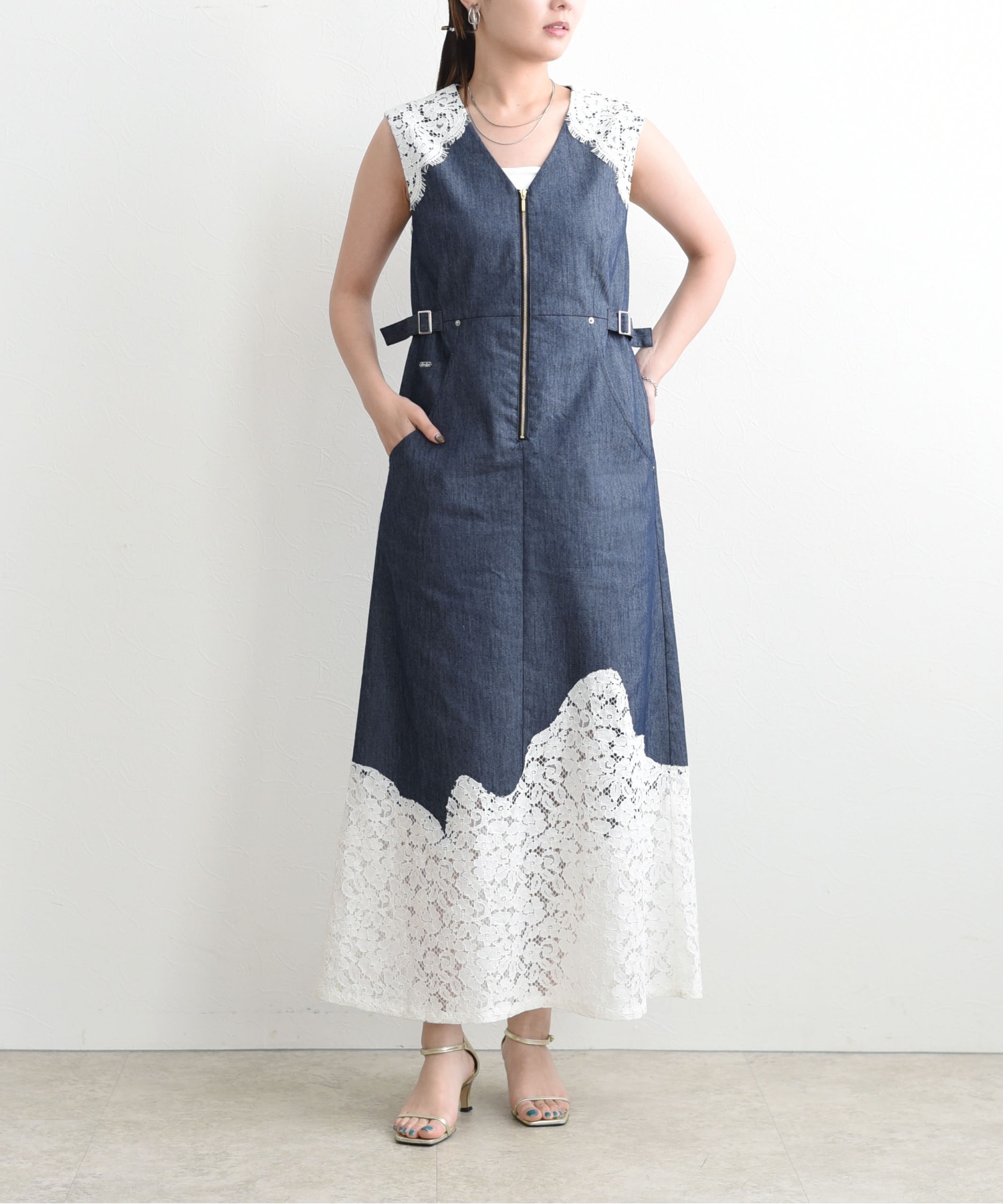レーストリムデニムワンピース Eimee Law│Eimee Law & LHELBIE 公式