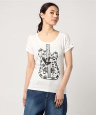 DESTROY ALL MONSTERS/NIAGARA W KROWN プリント スタッズ付Tシャツ
