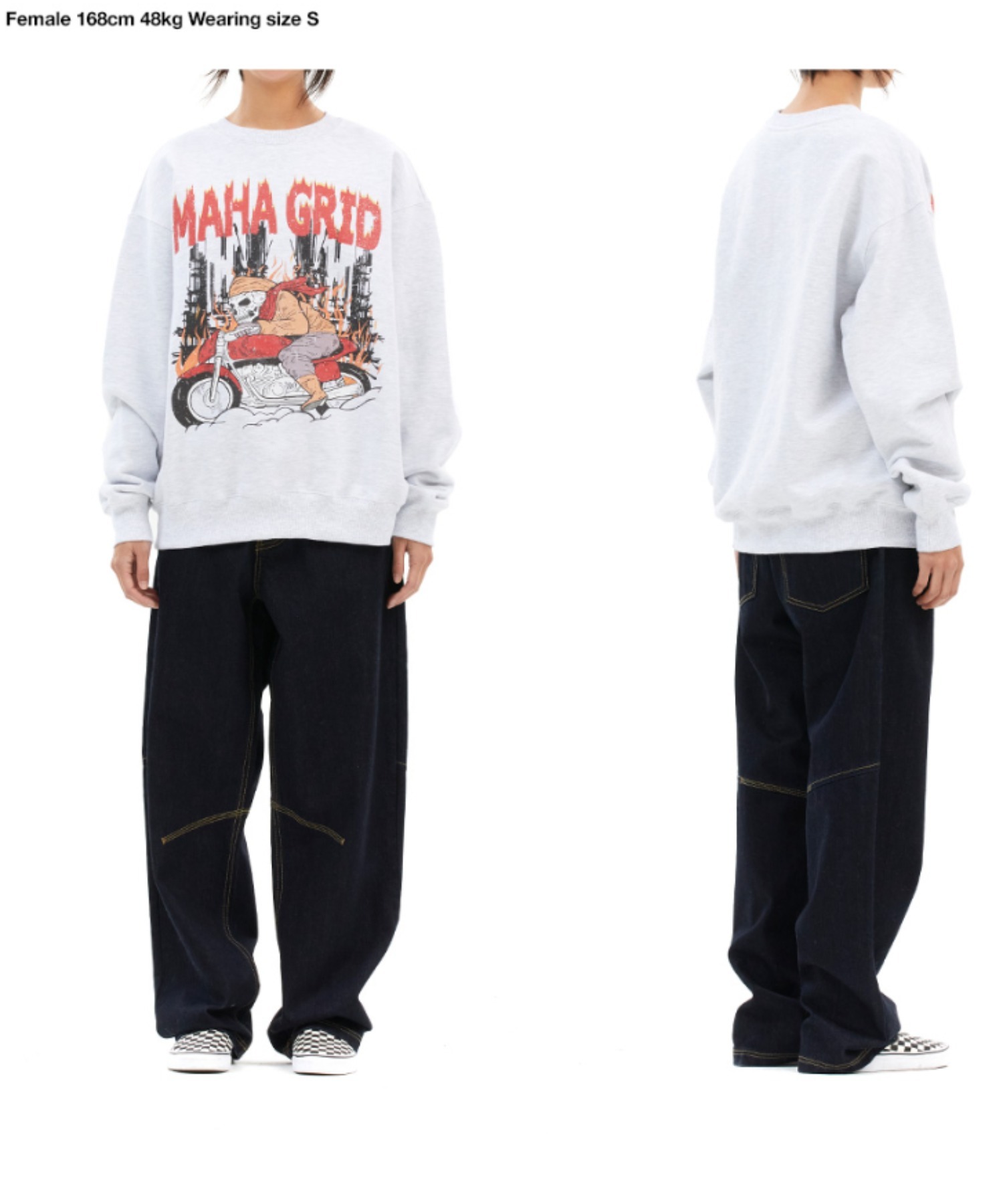 mahagrid/マハグリッド』SKELETON RIDER SWEATSHIRT/スケルトン 