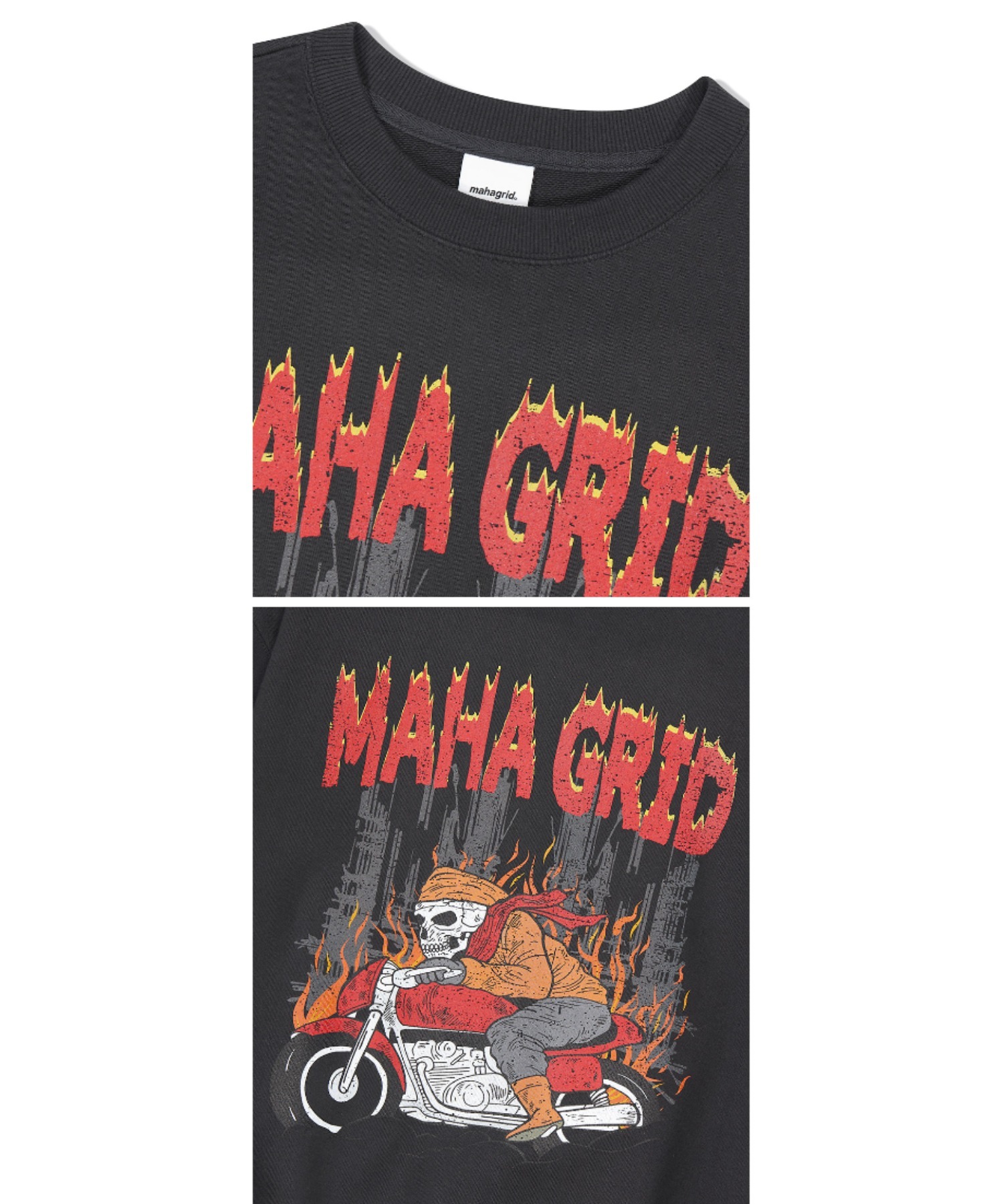 mahagrid/マハグリッド』SKELETON RIDER SWEATSHIRT/スケルトン