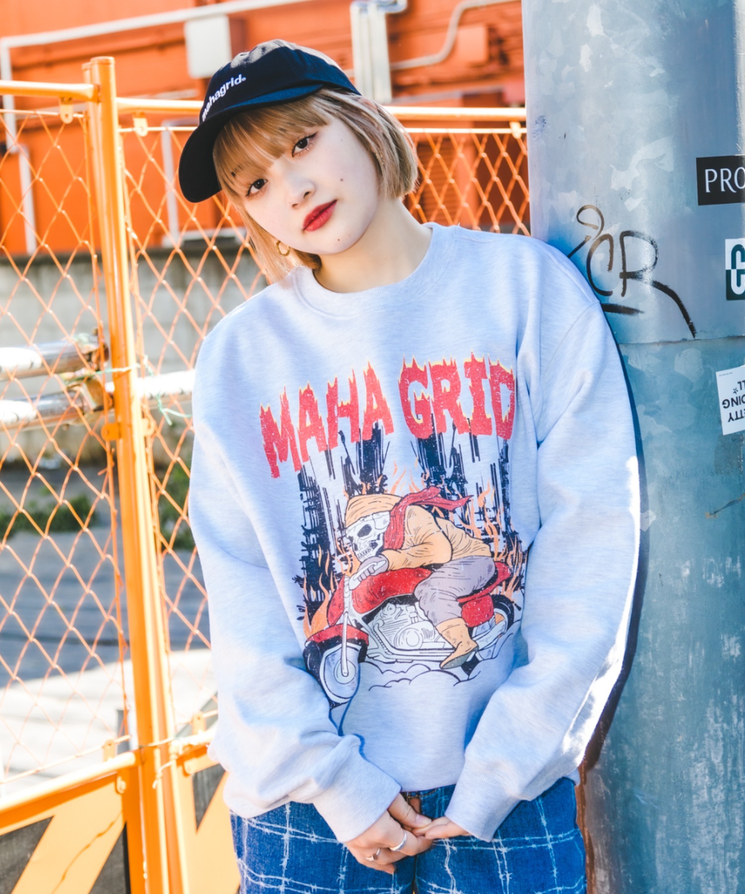 【mahagrid】23SS★ SHIELD SWEATSHIRT mahagrid/マハグリッド』SKELETON RIDER SWEATSHIRT/スケルトン