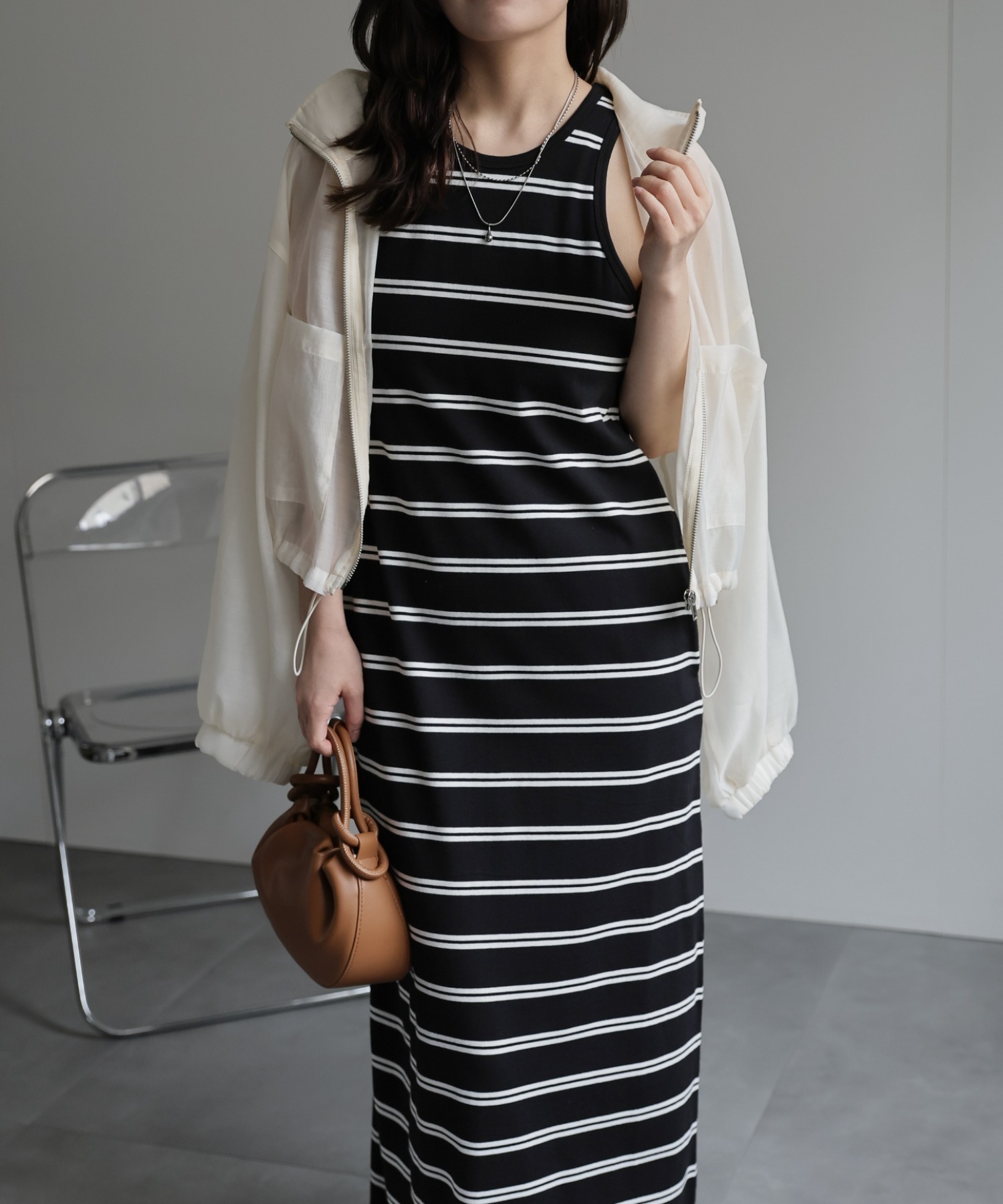 model：156cm 着用サイズ：FREE