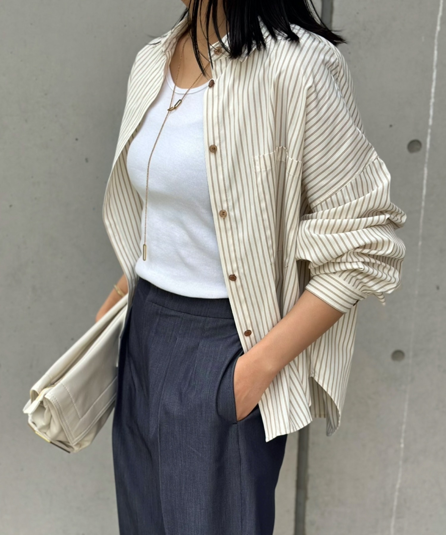 m　様　オーダーページ マルチストライプオーバーシャツ Emma Taylor│STYLEDOOR