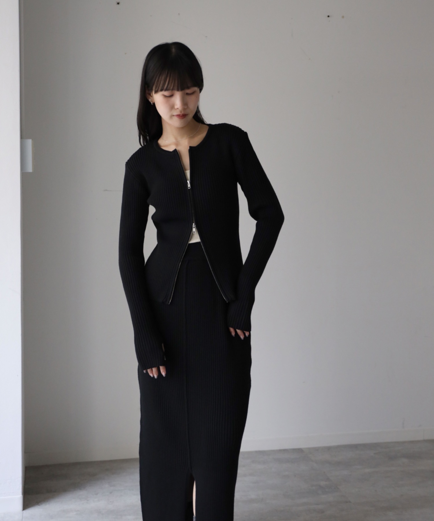 model：164cm. 着用サイズ：FREE