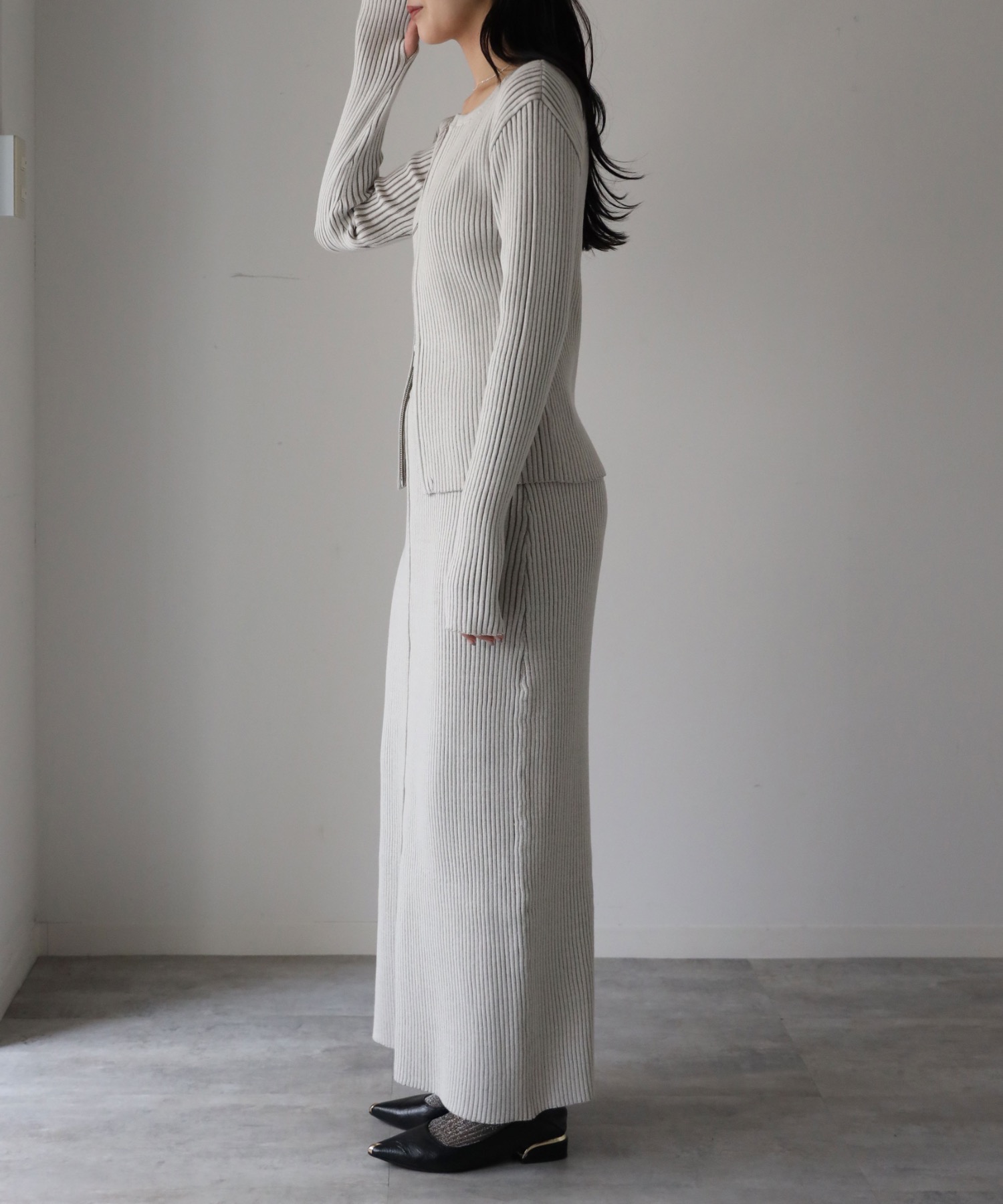 model：164cm. 着用サイズ：FREE