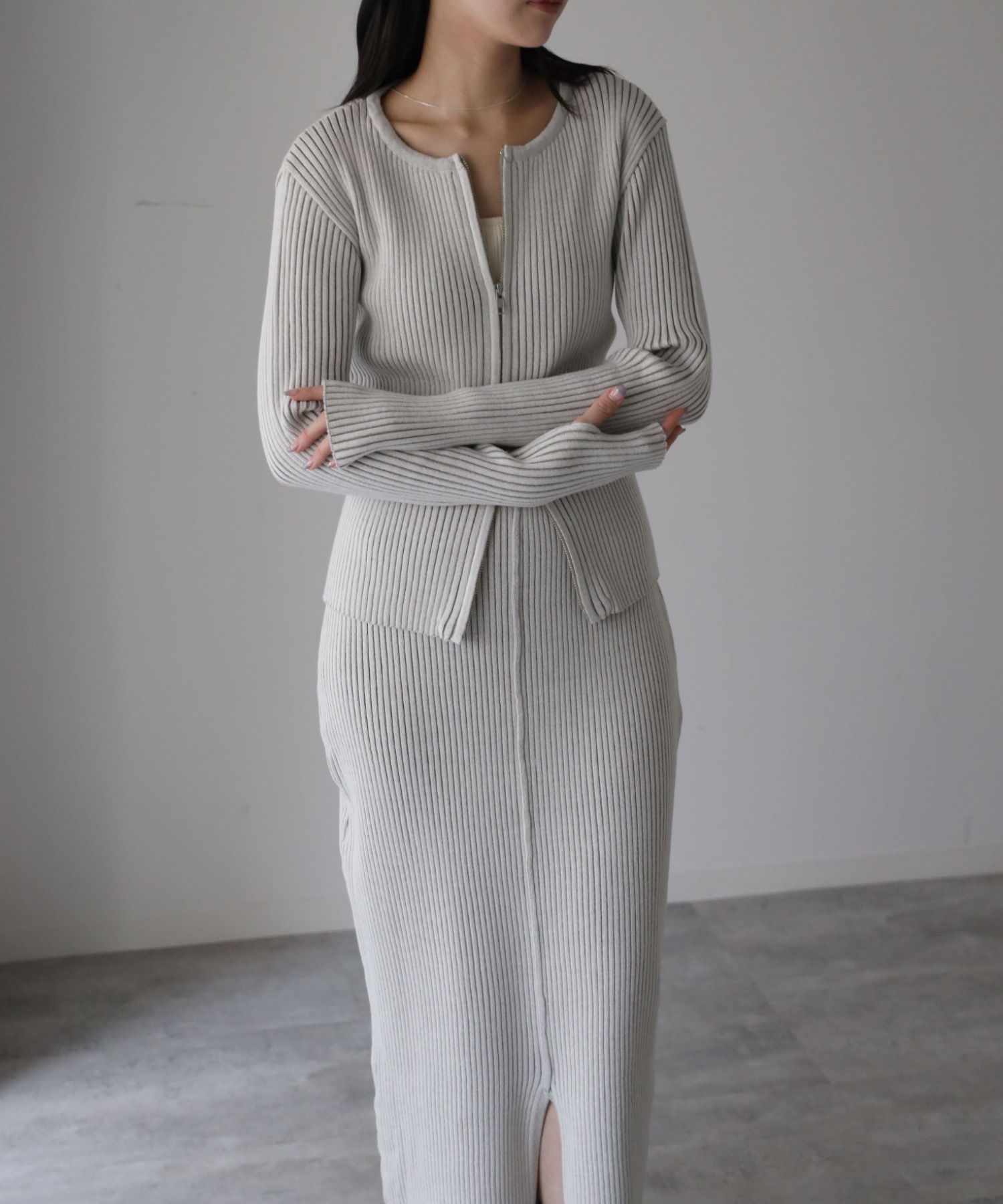 model：164cm. 着用サイズ：FREE