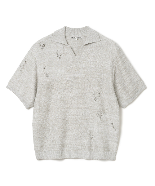 Classic comfort collar knit [Organic cotton] — классическая рубашка-поло с воротником из органического хлопка