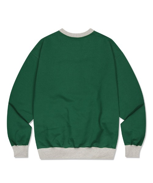 清春スウェットグリーンM+チラシ5枚 mahagrid/マハグリッド』LAUNDRY SWEATSHIRT/ランドリー スウェット