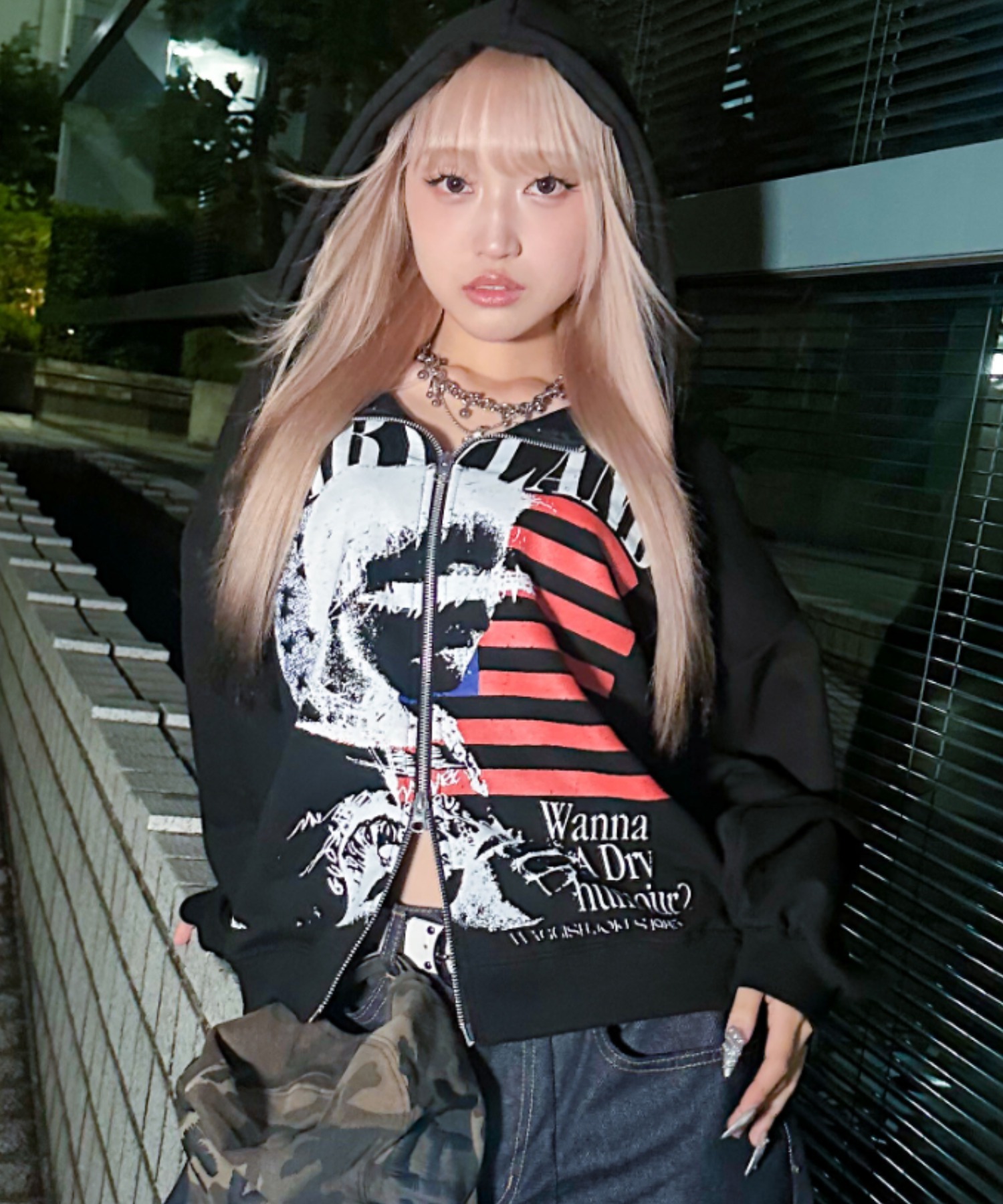 パーカー a'gem 韓国 A'GEM/9 × .kom 『A'GEM/9/エージェムナイン』 Ed Hardy カラー