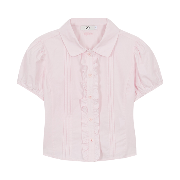 Pink Tuck Frill Blouse — розовая блузка с рюшами