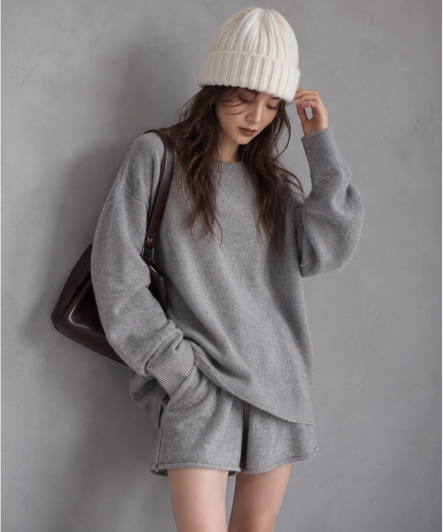 モデル身長：158cm
着用アイテム：AP25229
