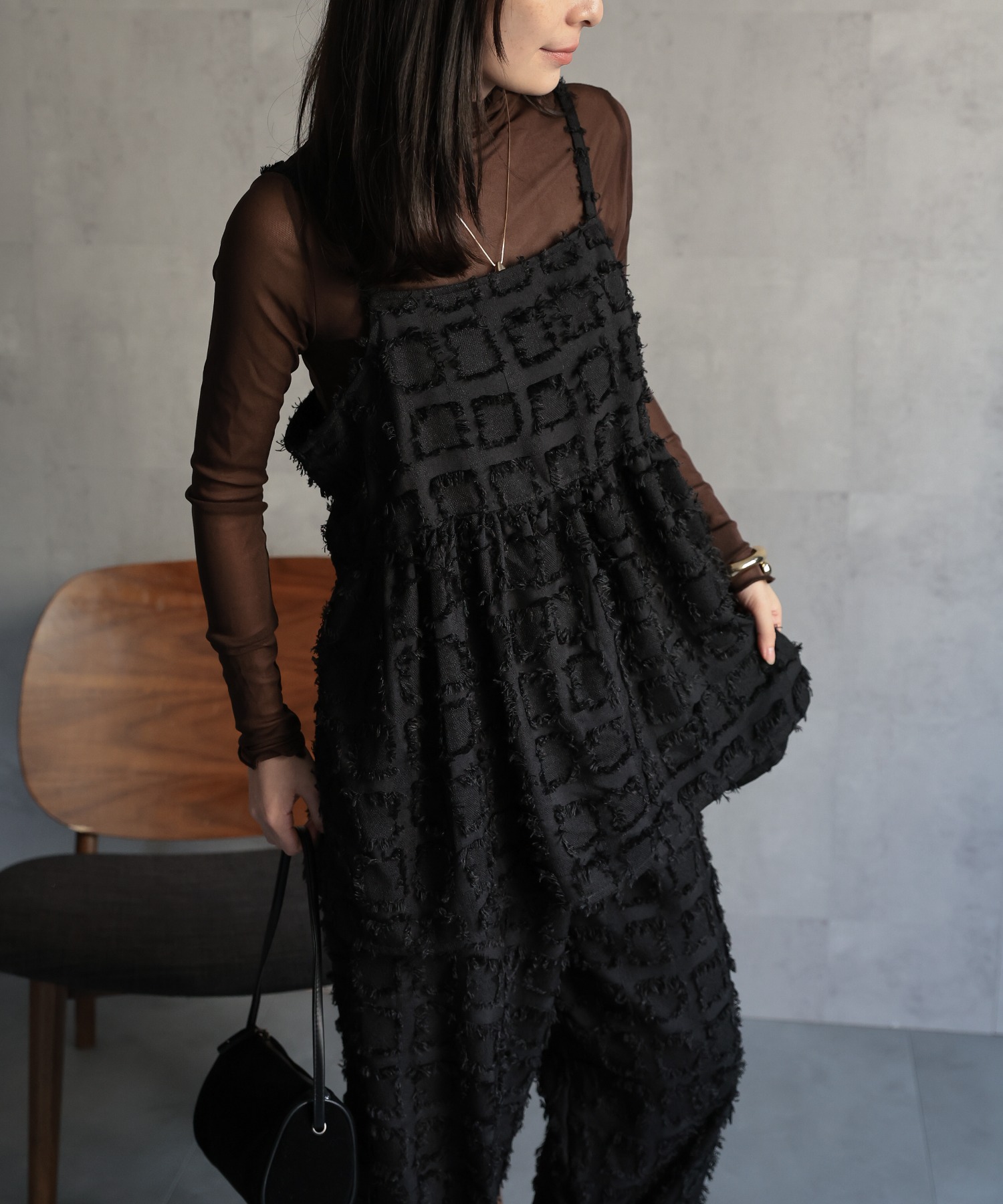 model：156cm 着用サイズ：FREE