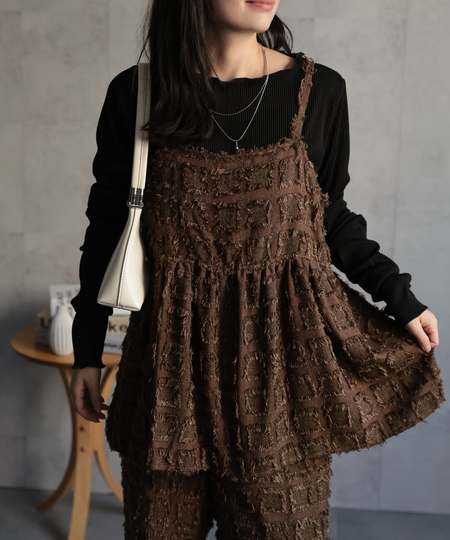 model：156cm 着用サイズ：FREE