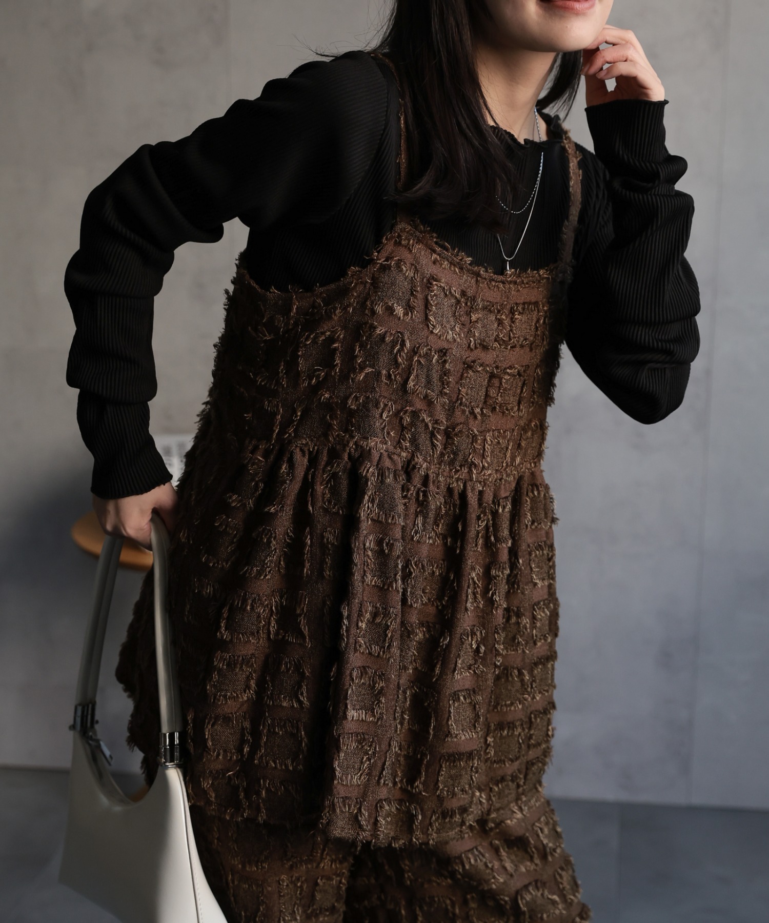 model：156cm 着用サイズ：FREE