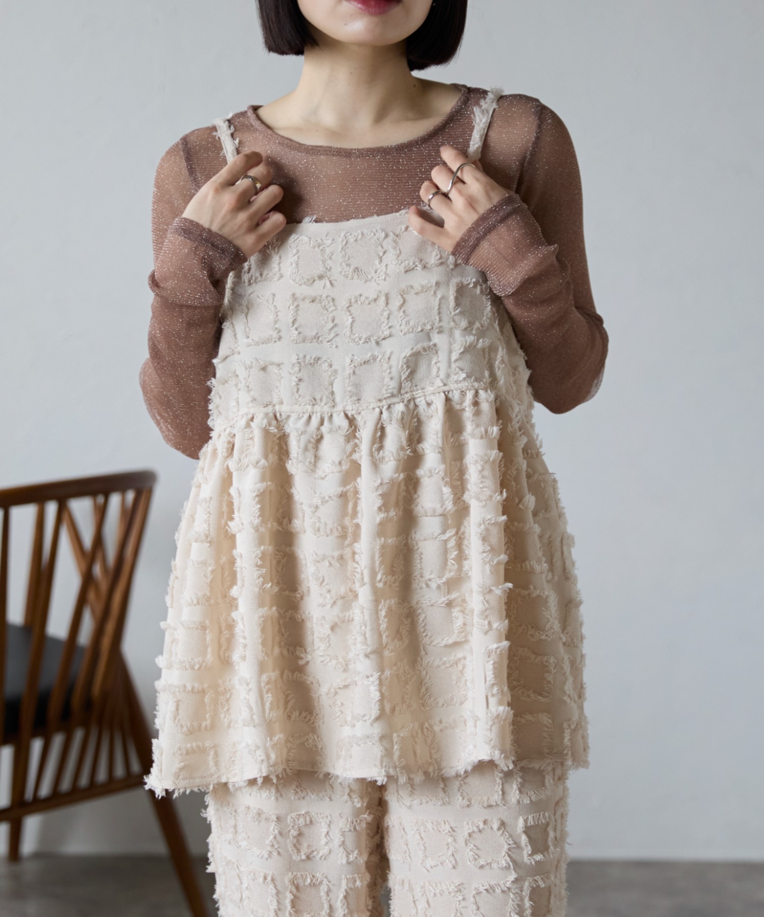 model：158cm 着用サイズ：FREE