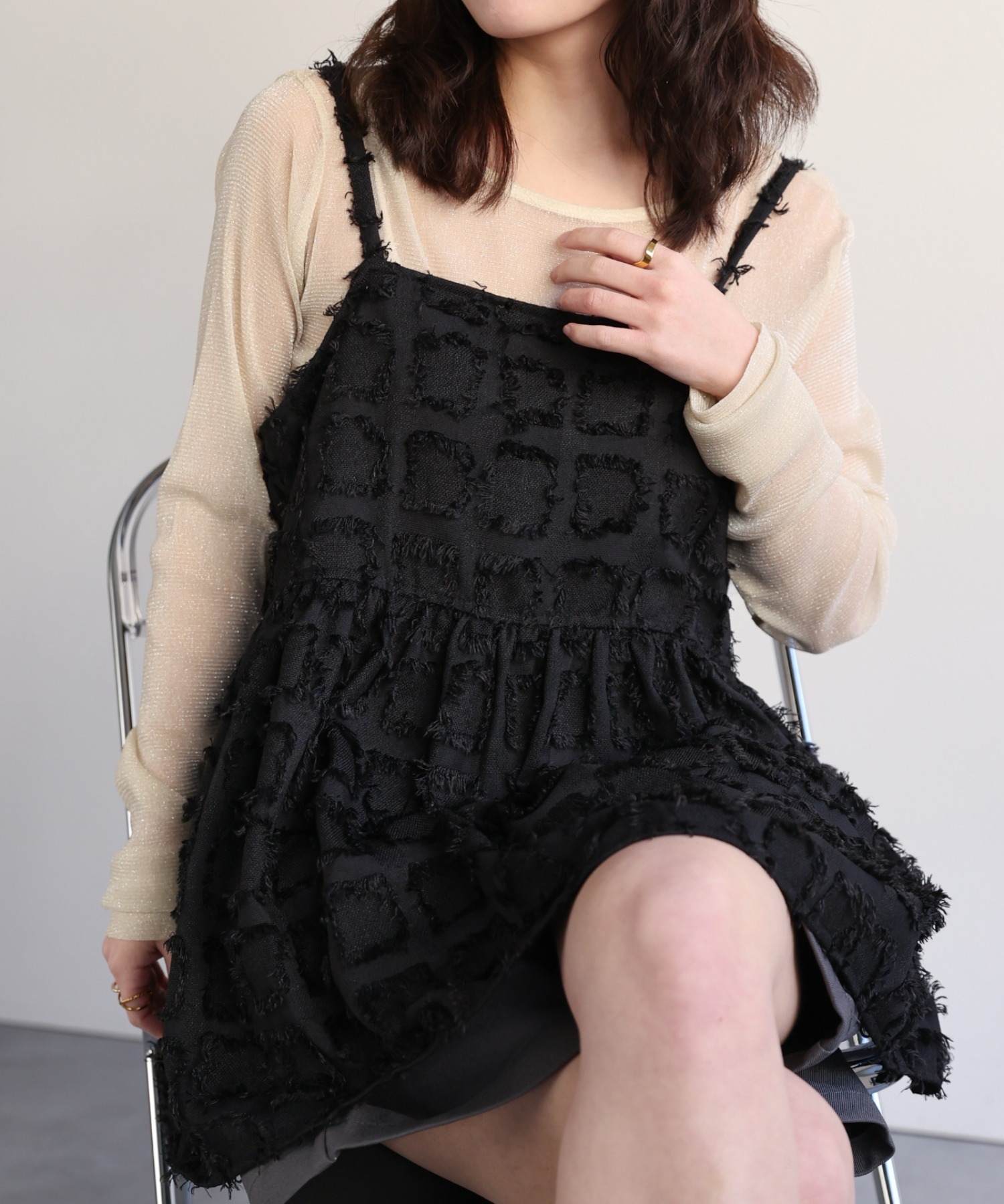 model：156cm 着用サイズ：FREE