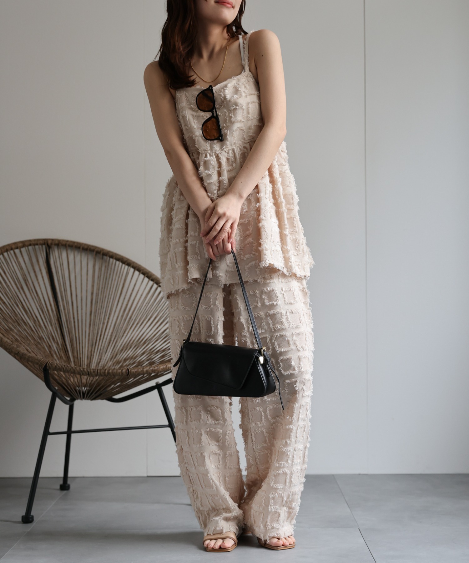 model：156cm　着用サイズ：FREE