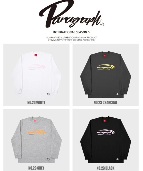 A'GEM/9 × .kom『paragraph/パラグラフ』SEASON 5 NEW LOGO T/ブランド