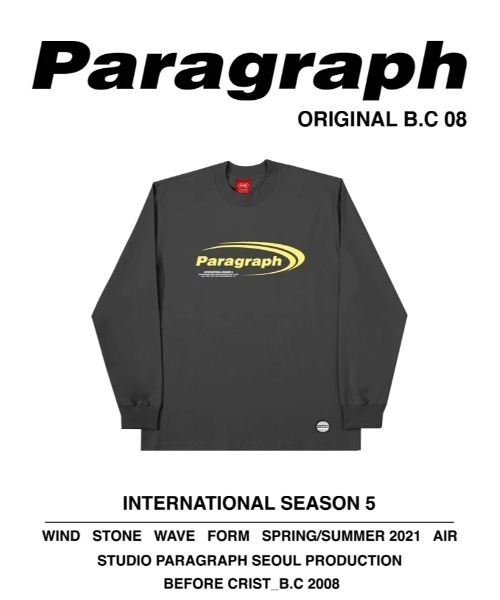 A'GEM/9 × .kom『paragraph/パラグラフ』SEASON 5 NEW LOGO T/ブランド