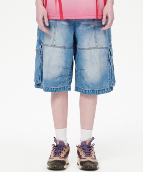 【mahagrid】24SS★ BERMUDA CARGO DENIM SHORT mahagrid】24SS☆ BERMUDA CARGO DENIM SHORT ボトムス