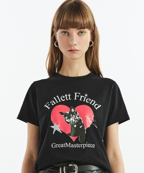 A'GEM/9 × .kom『FALLETT/ファレット』HEART NERO SHORT SLEEVE/ハート