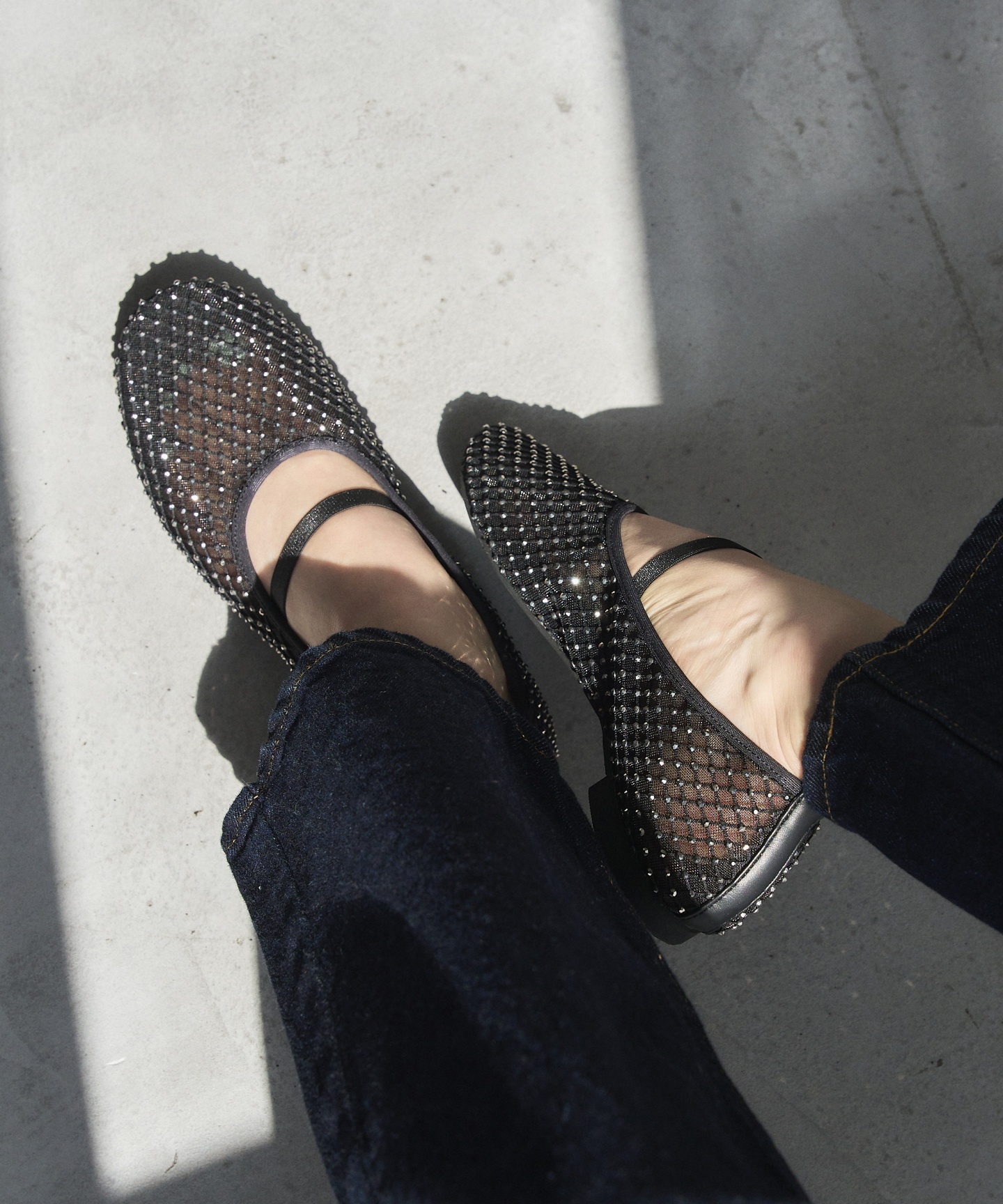 アウトレット ビジューネットメリージェーン Le Talon ビジューネット