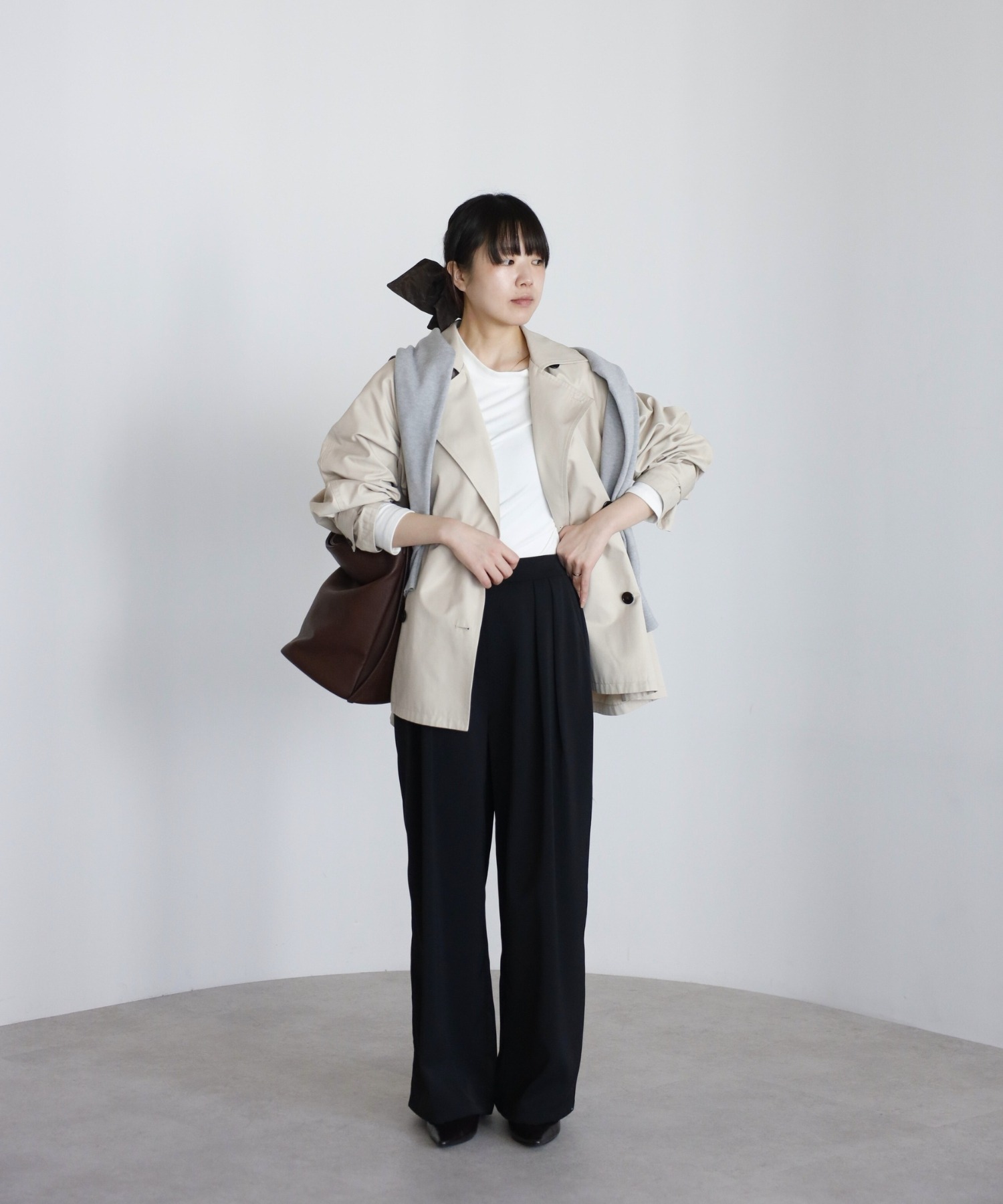 model：H165 着用サイズ：FREE