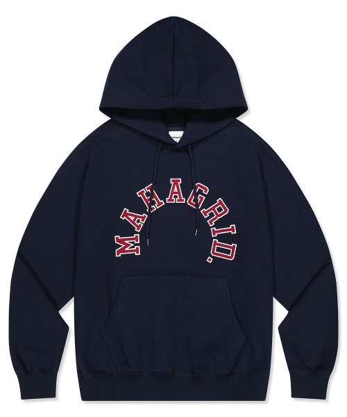 mahagrid/マハグリッド』ROUND LOGO APPLIQUE HOODIE/ラウンドロゴ