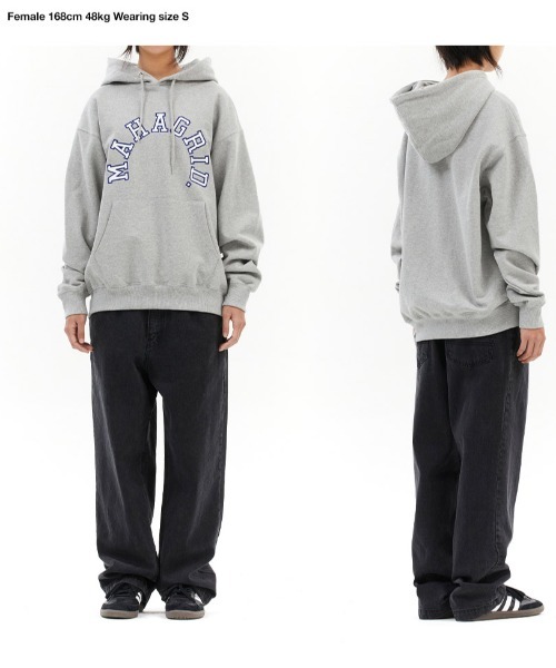 mahagrid/マハグリッド』ROUND LOGO APPLIQUE HOODIE/ラウンドロゴ