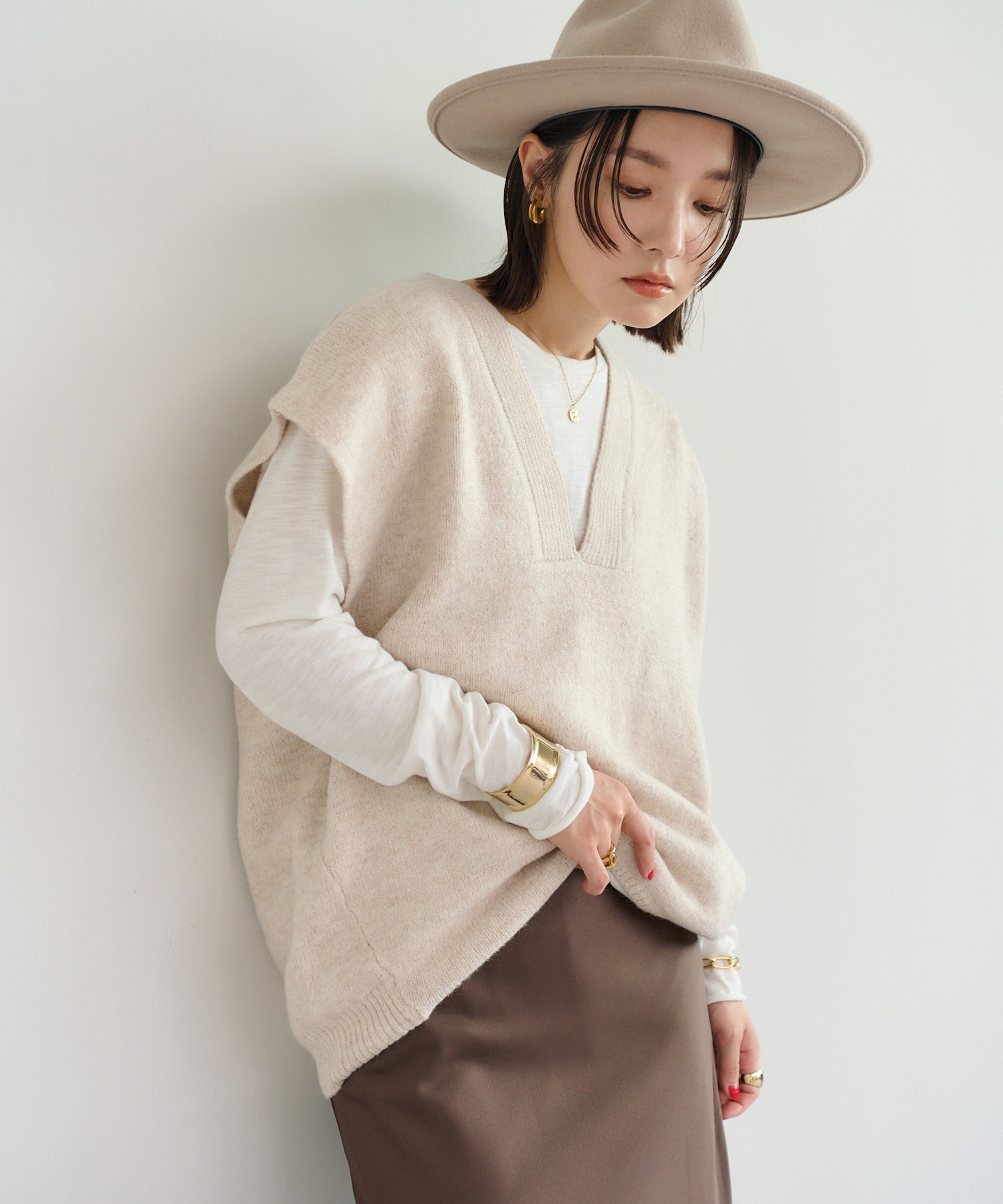 model：H163 着用サイズ：FREE