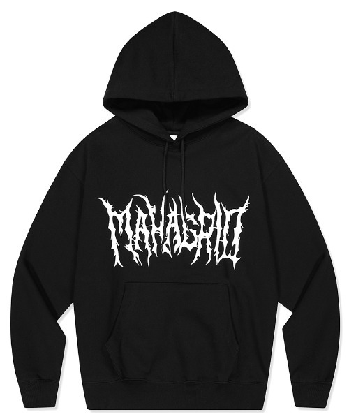 mahagrid/マハグリッド』GOTH LOGO HOODIE/ゴスロゴ プルオーバーパーカー-