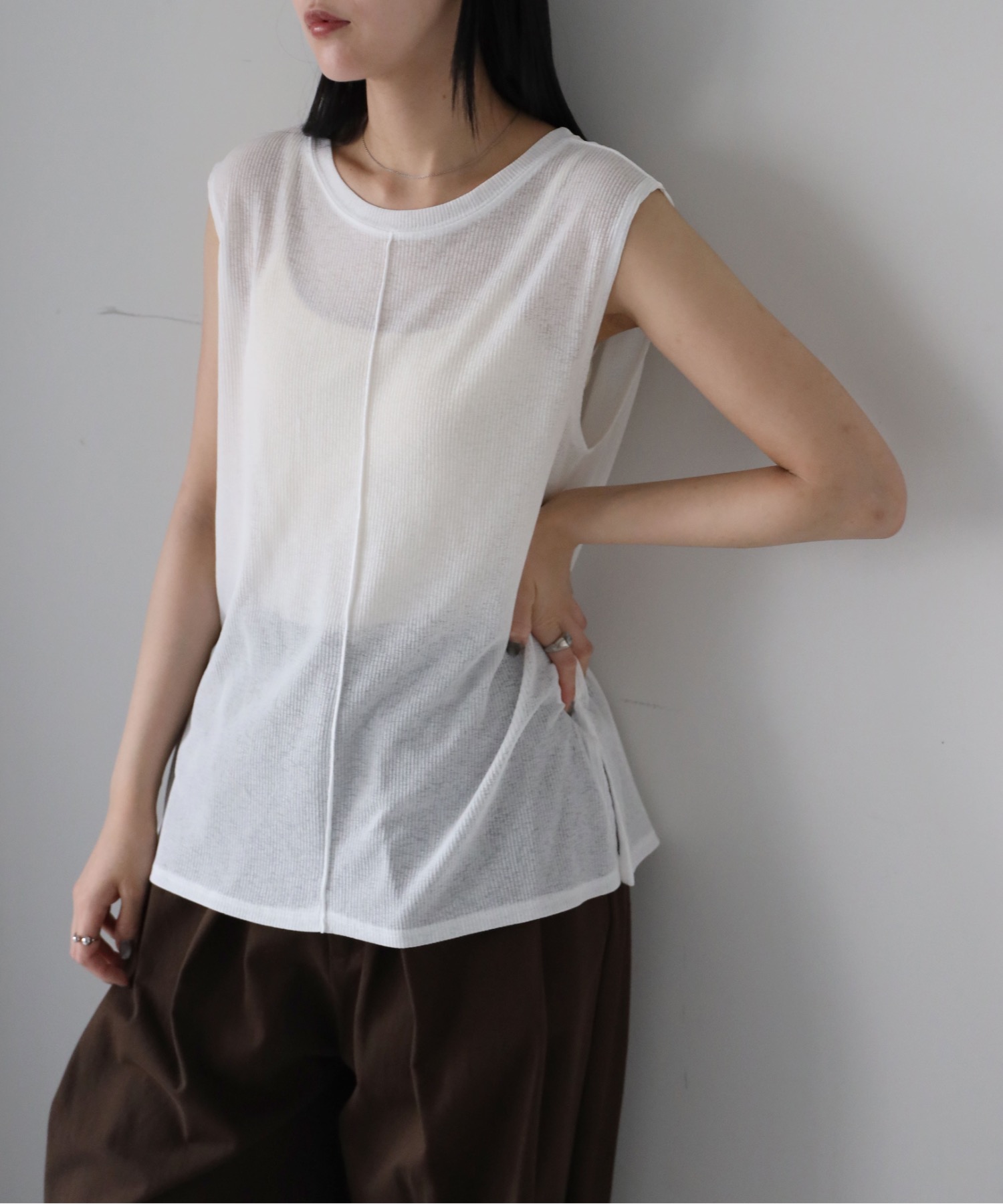 model：164cm. 着用サイズ：FREE