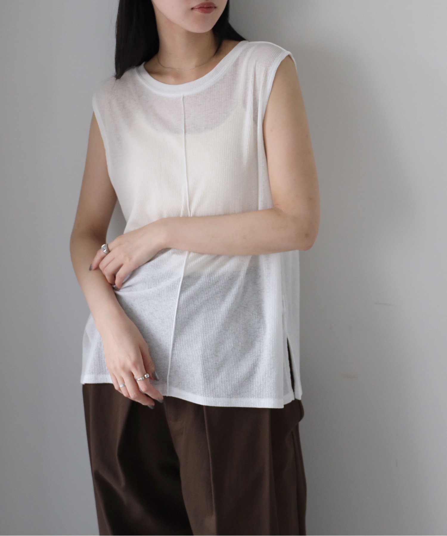 model：164cm. 着用サイズ：FREE