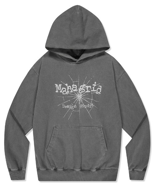 mahagrid/マハグリッド』CRACK PIGMENT HOODIE/クラック ピグメント