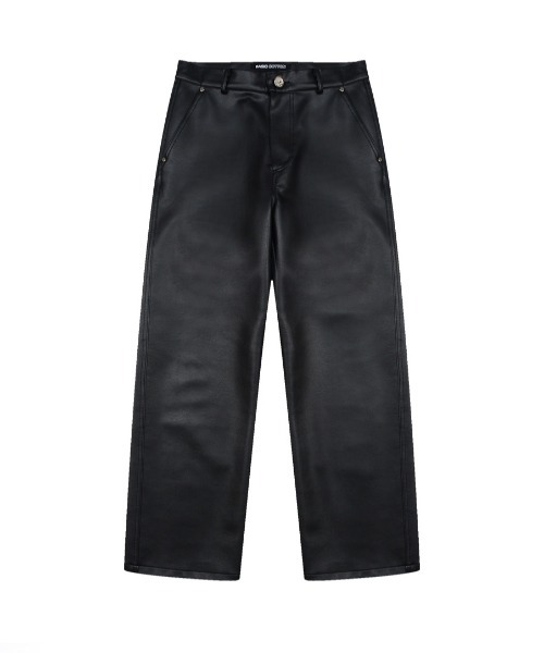 A'GEM/9 × .kom『BASIC COTTON/ベーシックコットン』 LEATHER PANTS ...