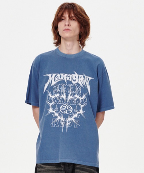 tシャツ A'GEM/9 × .kom「mahagrid/マハグリッド」ARC LOGO PIGMENT TEE/アーチロゴピグメント半袖Tシャツ レ 65076177b_b_03_500.jpg