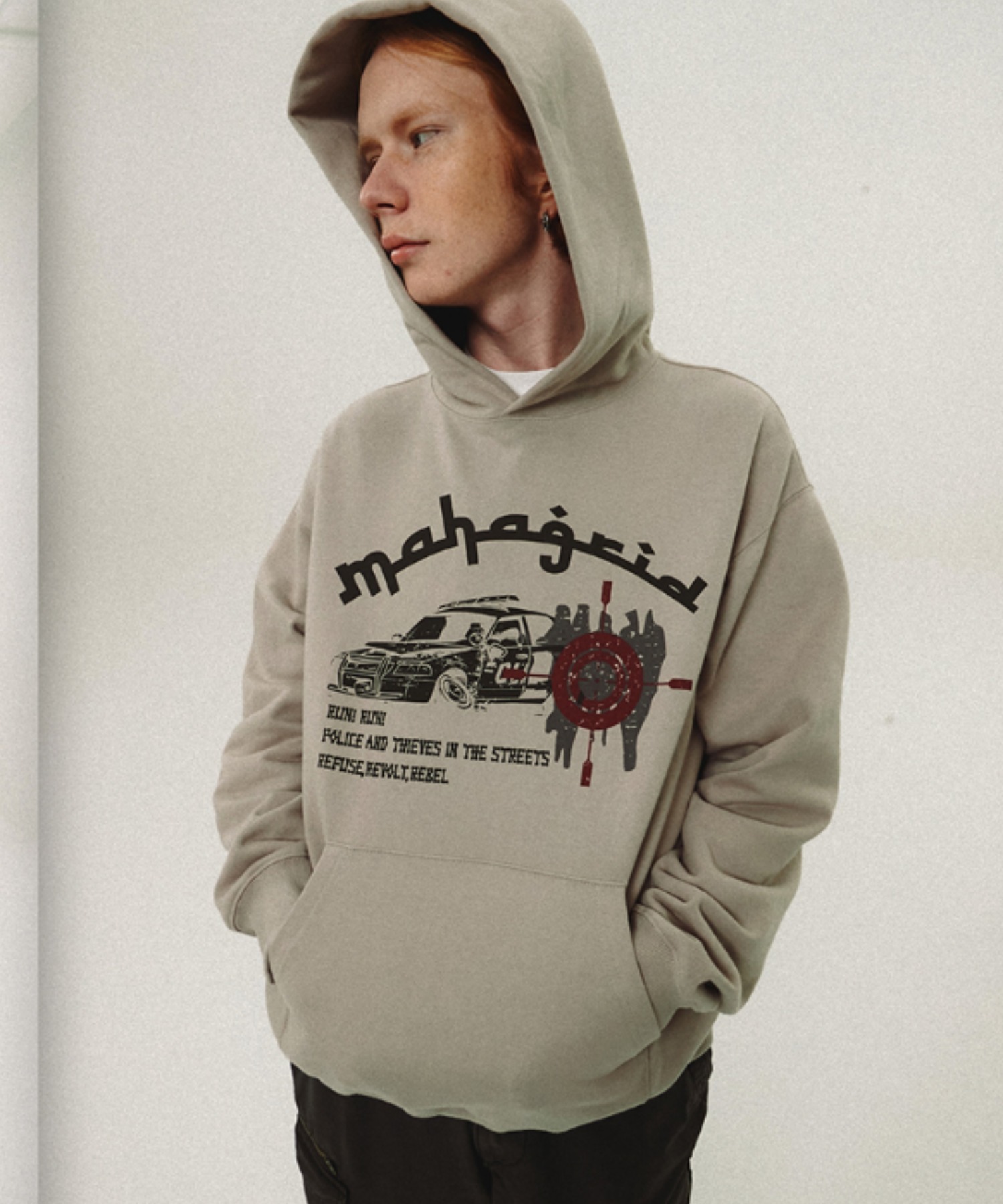 mahagrid/マハグリッド』TARGET HOODIE/ターゲット プルオーバー