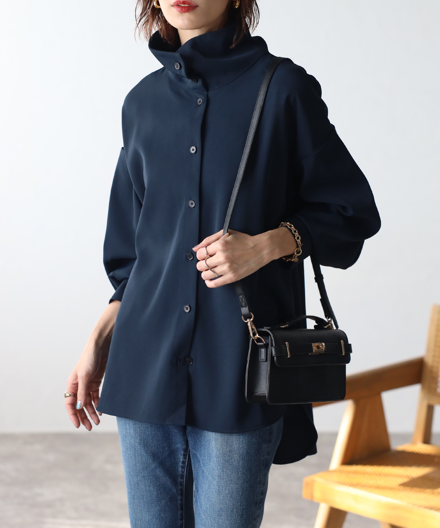 model：H166 着用サイズ：FREE