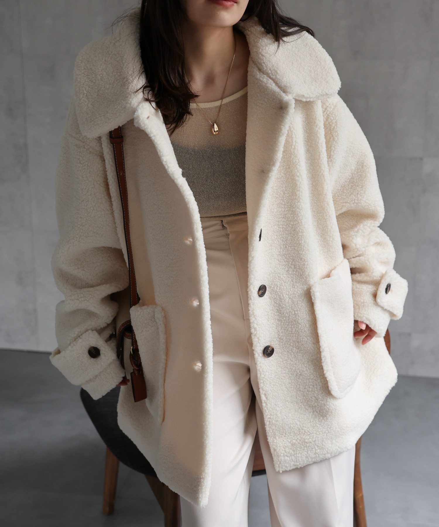 model：156cm 着用サイズ：FREE