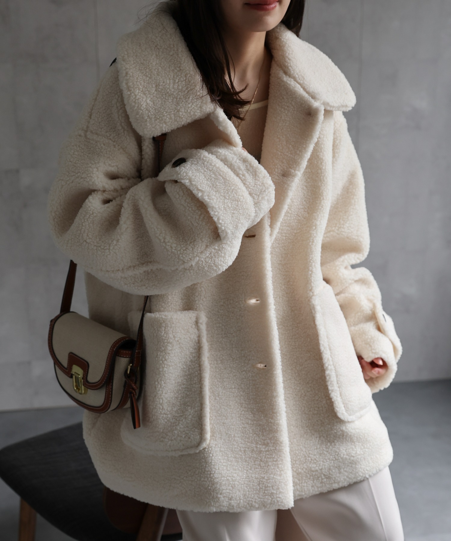 model：156cm 着用サイズ：FREE