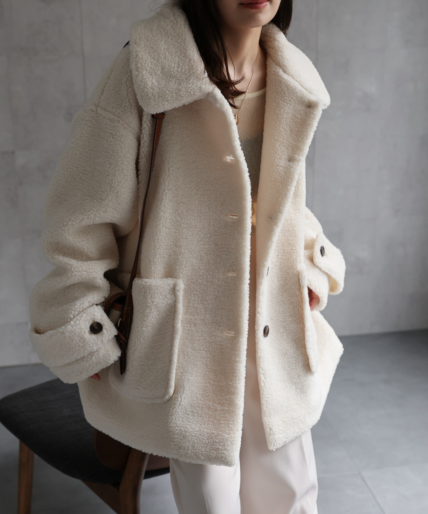 model：156cm 着用サイズ：FREE