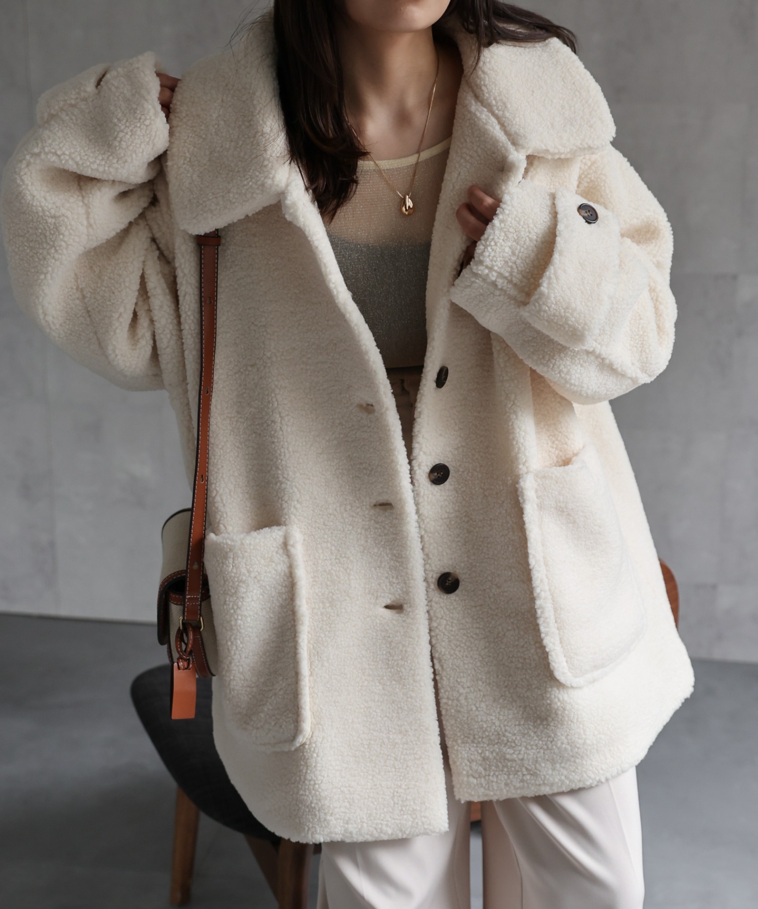 model：156cm 着用サイズ：FREE