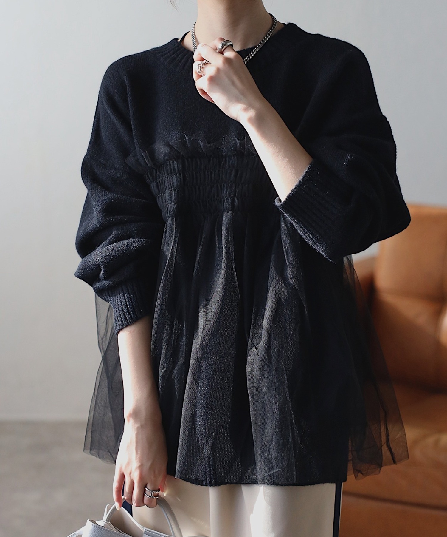model：162cm 着用サイズ：F