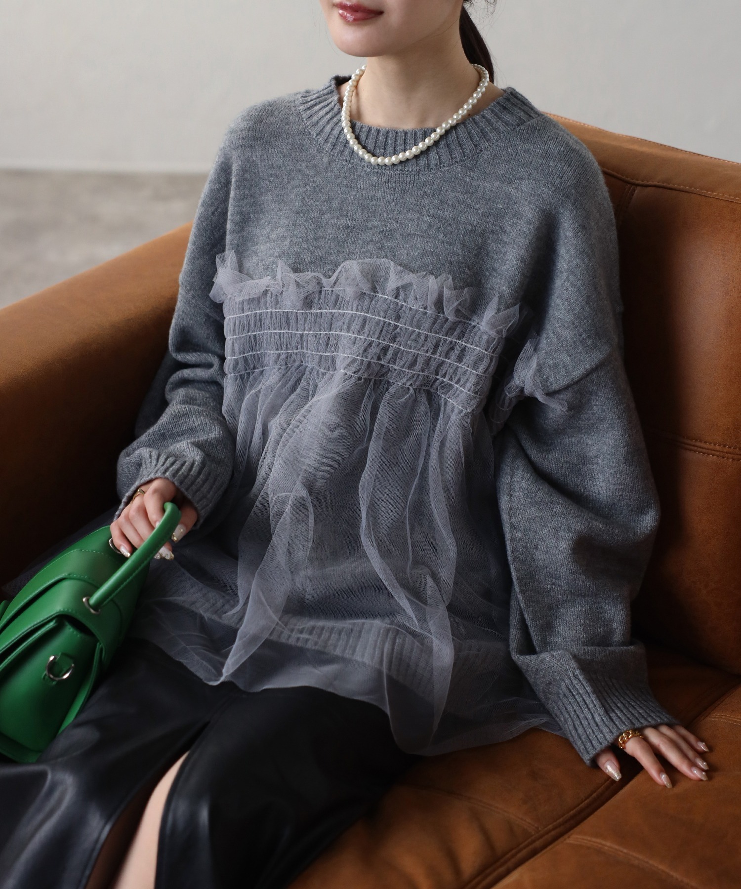 model：162cm 着用サイズ：F