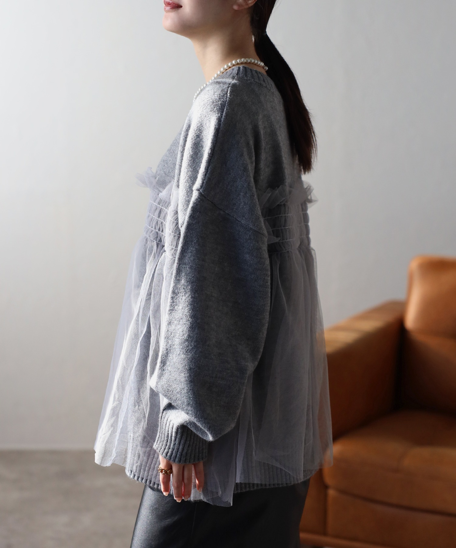 model：162cm 着用サイズ：F