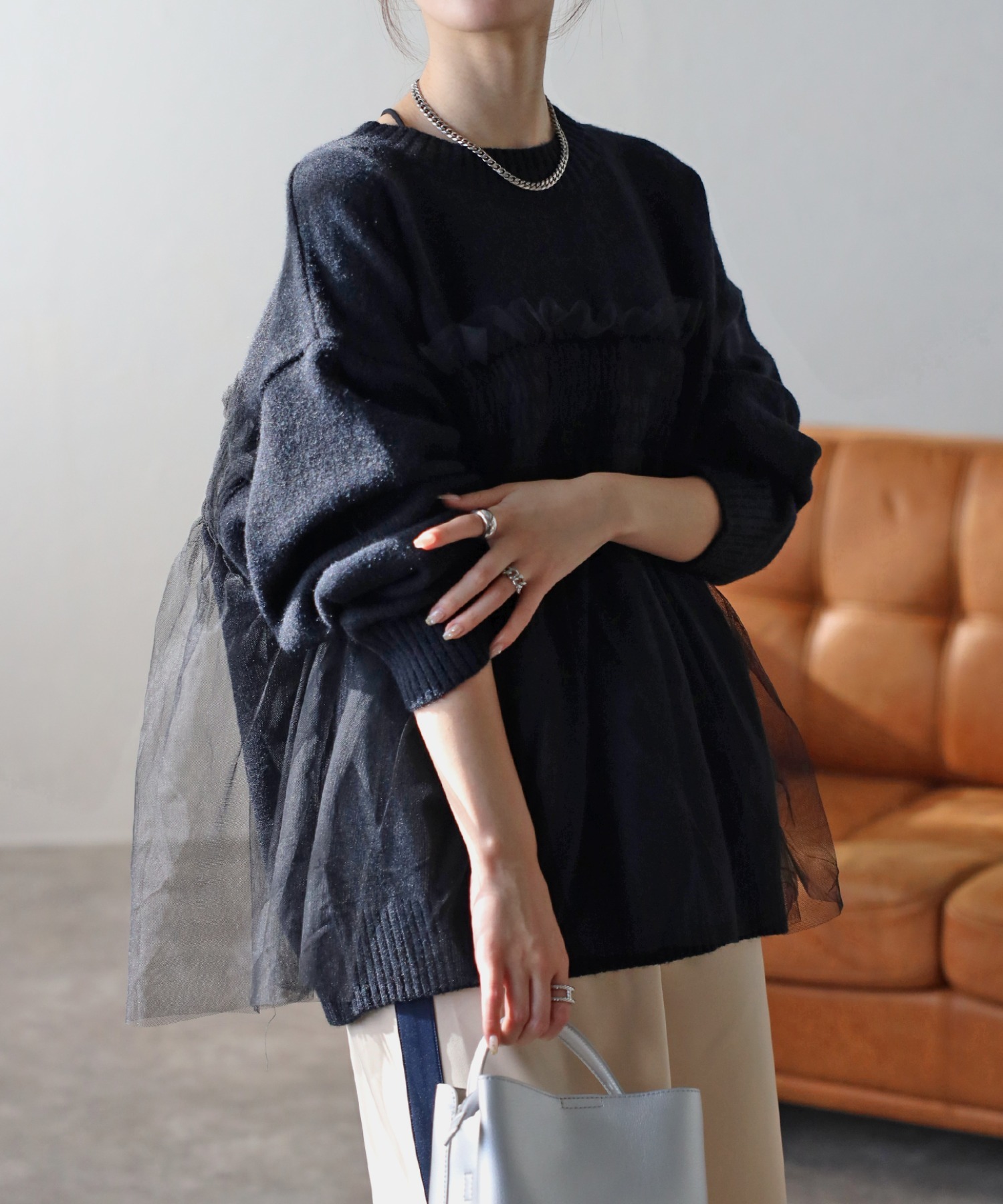 model：162cm 着用サイズ：F