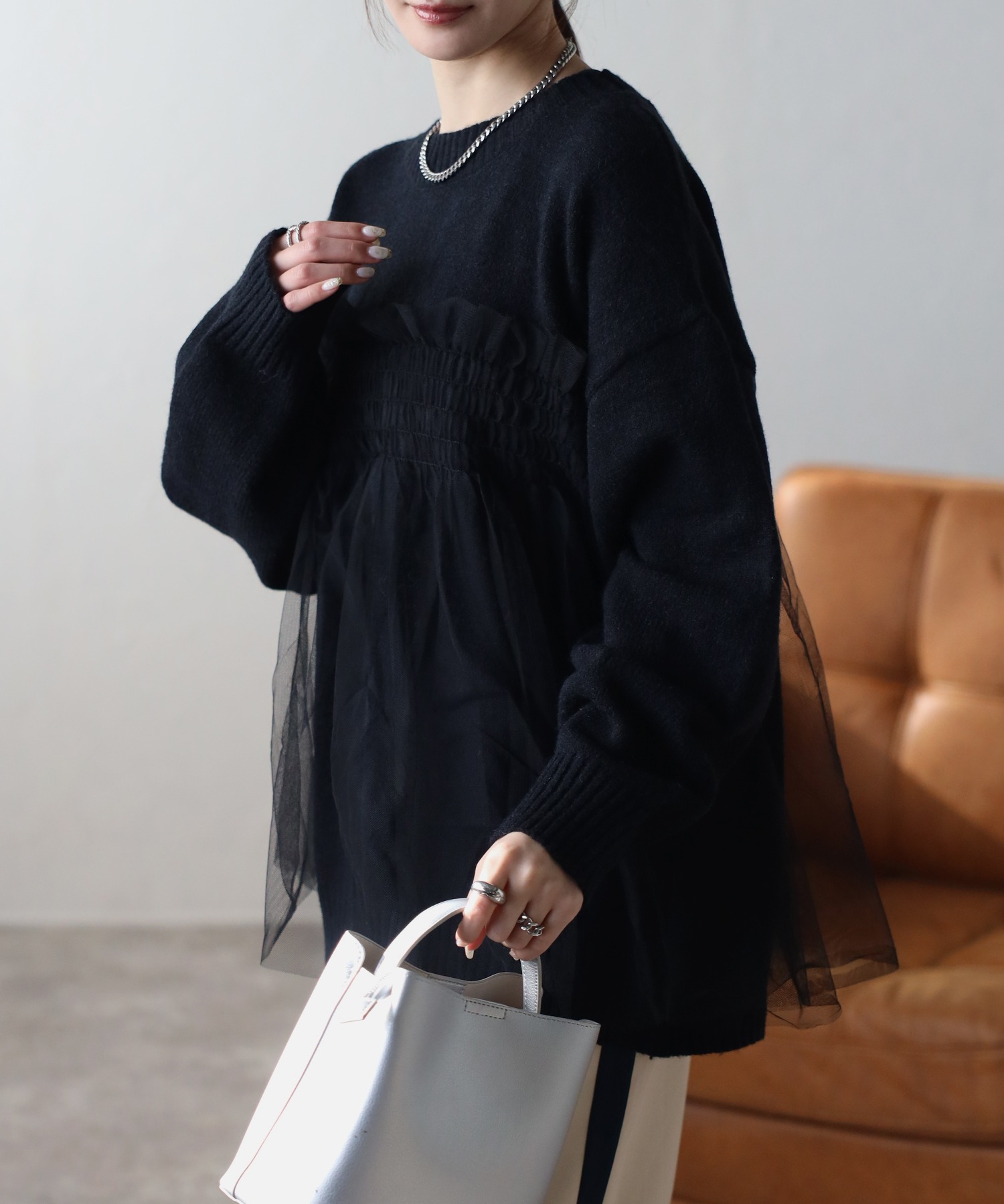 model：162cm 着用サイズ：F