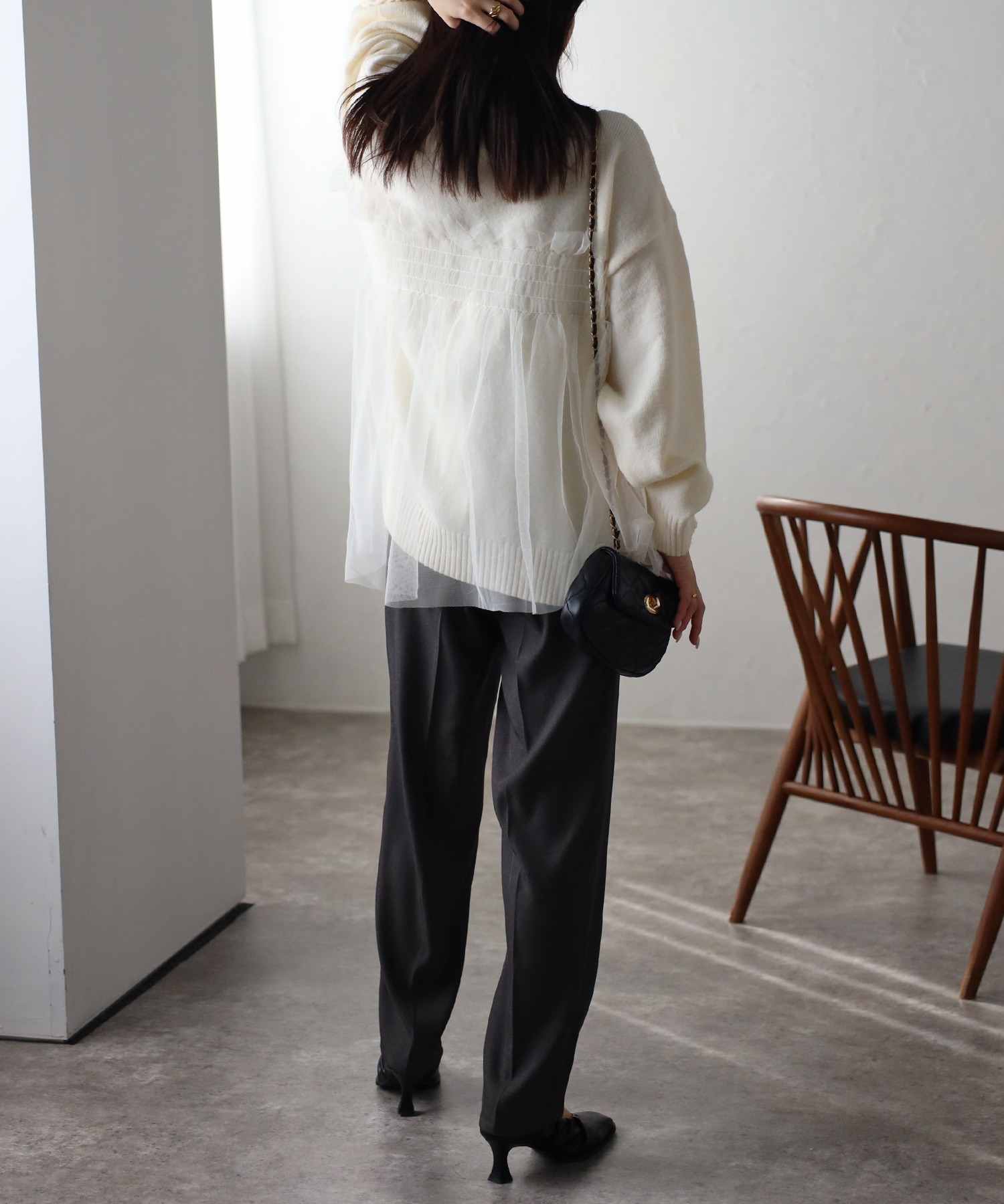 model：162cm 着用サイズ：F