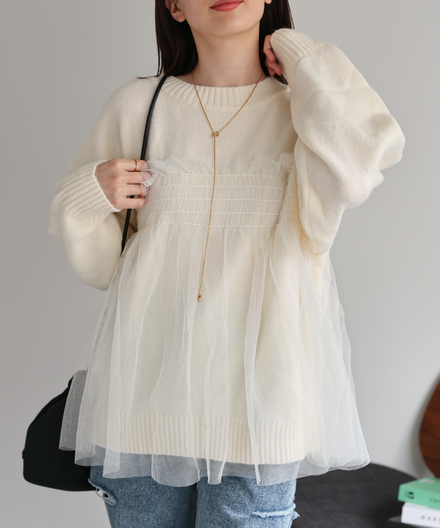 model：162cm 着用サイズ：F