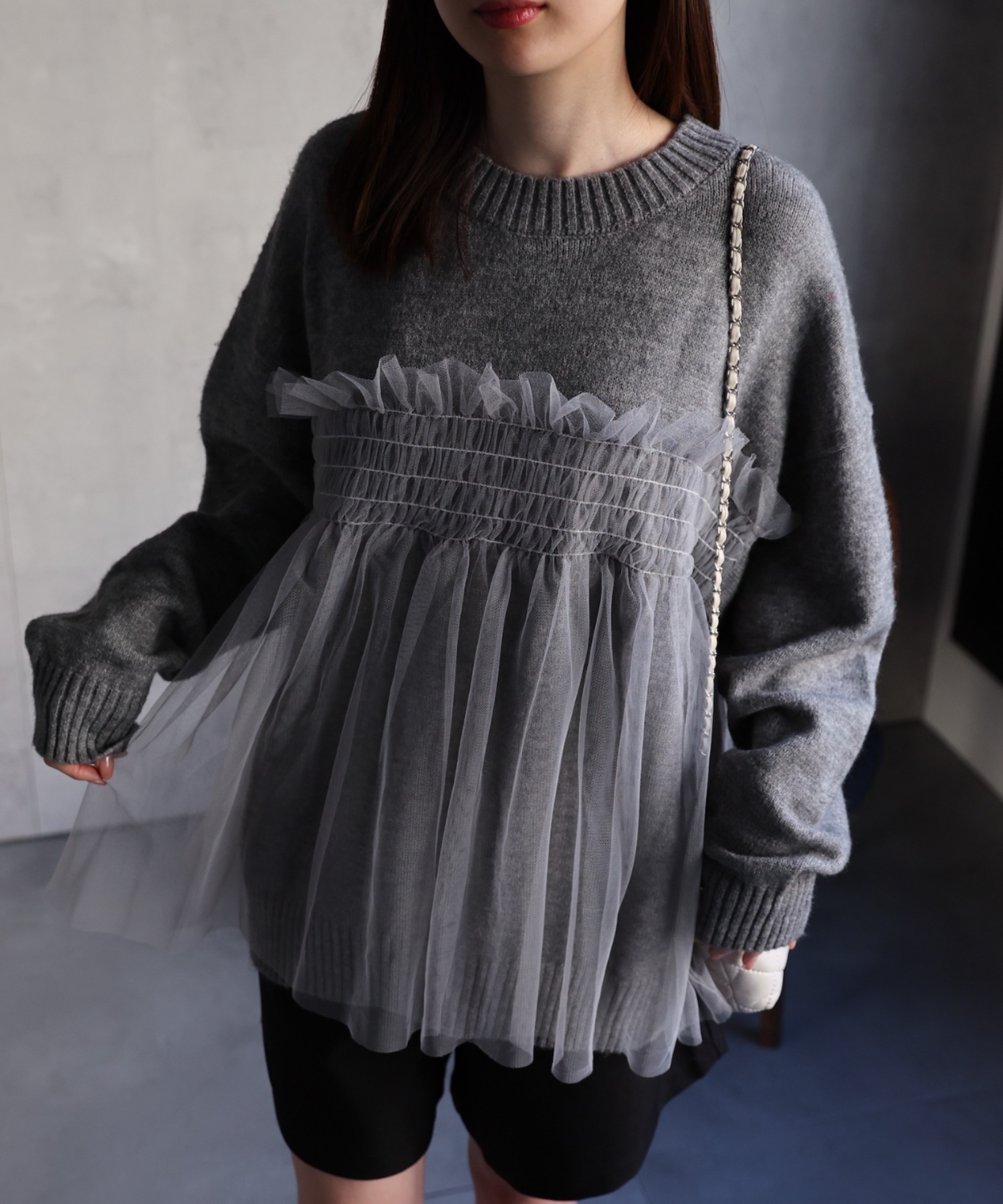 model：162cm 着用サイズ：F